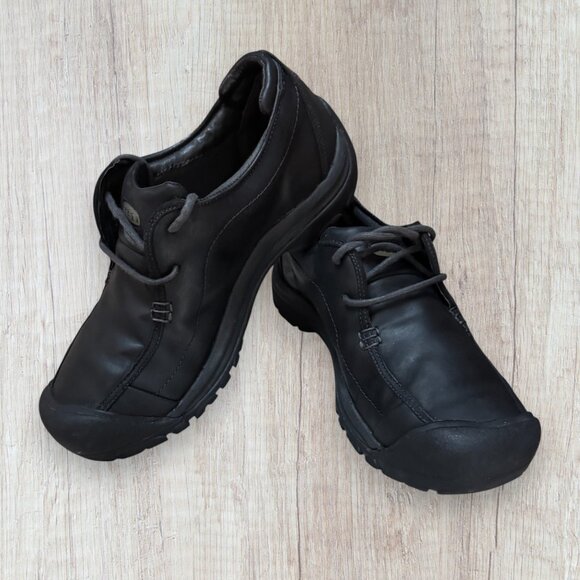 Keen Portsmouth II Nubuck Leather Walking Shoes Men’s 11 Black - Picture 1 of 8